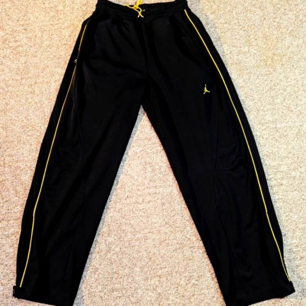 Black Pants with Yellow Accents
